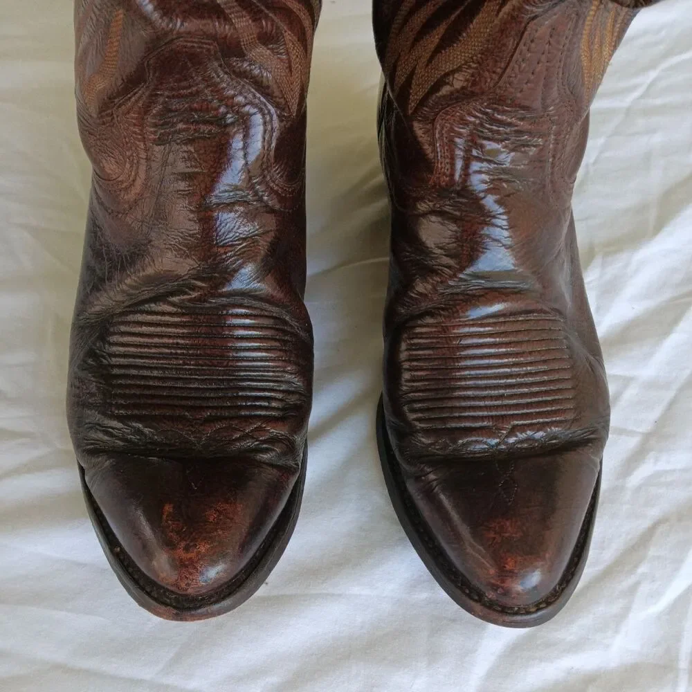 IMPERIAL Men’s Vintage Western Leather Cowboy Boots M704 Size 13 D Made In USA